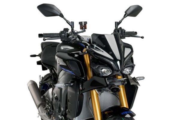 Puig Downforce Naked Frontal Spoilers For Yamaha MT-10 (2022 - Onwards) - Black - Image 3