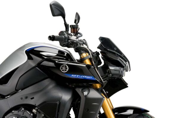 Puig Downforce Naked Frontal Spoilers For Yamaha MT-10 (2022 - Onwards) - Black - Image 4