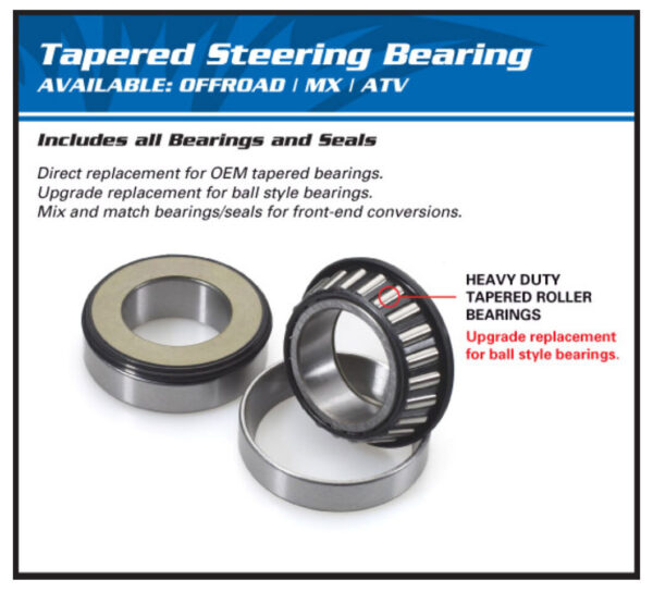 All Balls Racing 22-1050 Steering Bearing Kit For Various Triumph Models - Image 3