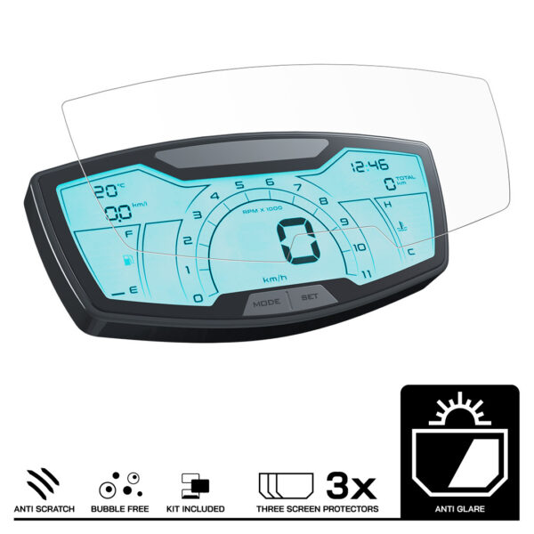 Speedo Angels Dashboard Screen Protector For APRILIA RS125 (2021-) 3 x Anti Glare - Image 3