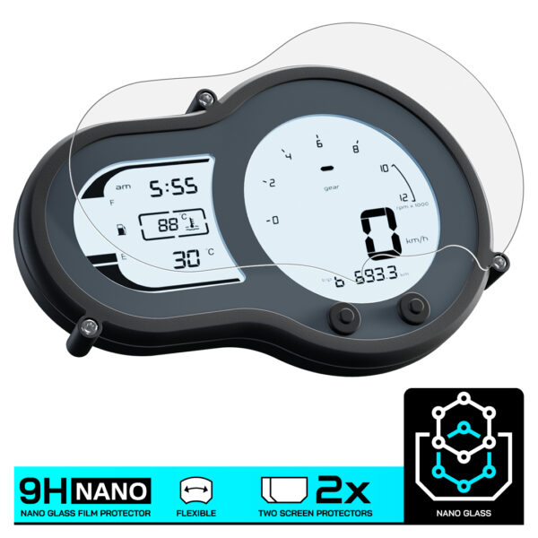 Speedo Angels NANO GLASS Dashboard Screen Protector for BENELLI LEONCINO (2018-) x 2 - Image 3