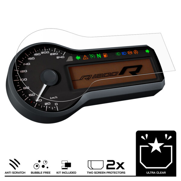 Speedo Angels Dashboard Screen Protector For BMW R1200 R/RS (2015-) 2 x Ultra Clear - Image 3