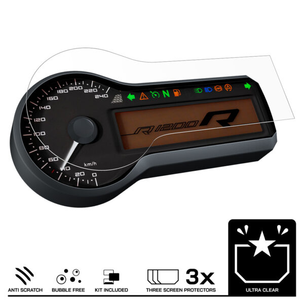 Speedo Angels Dashboard Screen Protector For BMW R1200 R/RS (2015-) 3 x Ultra Clear - Image 3