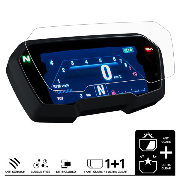 Speedo Angels Dashboard Screen Protector For DUCATI DIAVEL 1260 (2019-) 1 x Ultra Clear 1 x Anti Glare - Image 3