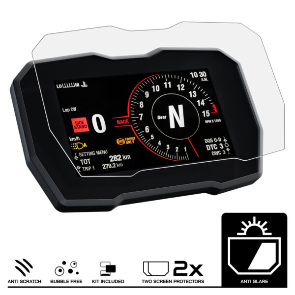 Speedo Angels Dashboard Screen Protector For DUCATI DIAVEL V4 (2023-) 2 x Anti Glare - Image 3