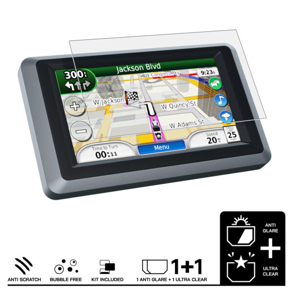 Speedo Angels Dashboard Screen Protector For GARMIN ZUMO 660LM 1 x Ultra Clear 1 x Anti Glare - Image 3