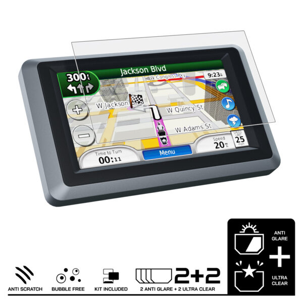 Speedo Angels Dashboard Screen Protector For GARMIN ZUMO 660LM 2 x Ultra Clear 2 x Anti Glare - Image 3