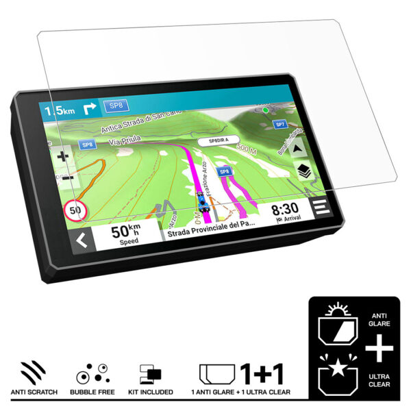 Speedo Angels Dashboard Screen Protector For GARMIN ZUMO XT2 1 x Ultra Clear 1 x Anti Glare - Image 3