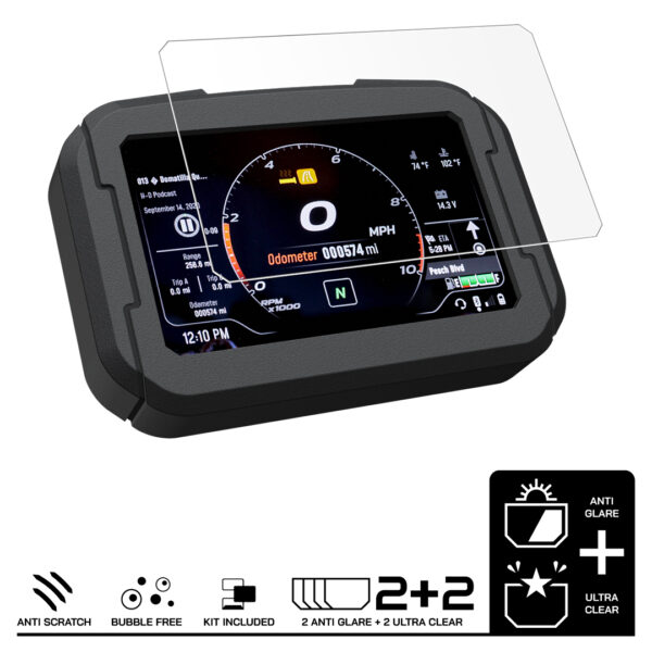 Speedo Angels Dashboard Screen Protector For HARLEY DAVIDSON PAN AMERICA (2021-) 2 x Ultra Clear 2 x Anti Glare - Image 3