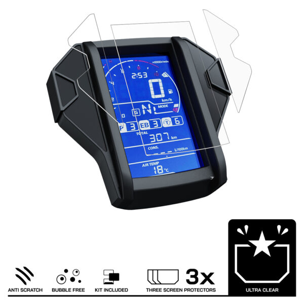 Speedo Angels Dashboard Screen Protector For HONDA CRF1000L AFRICA TWIN (2018-) 3 x Ultra Clear - Image 3