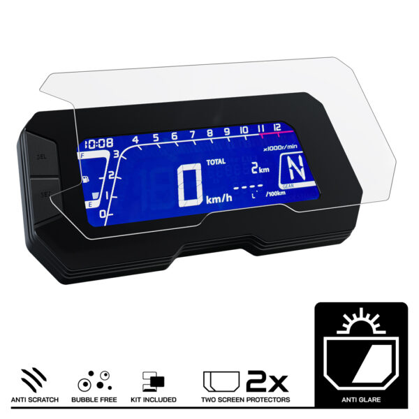 Speedo Angels Dashboard Screen Protector For HONDA CB125R / CB300R (2018-) 2 x Anti Glare - Image 3