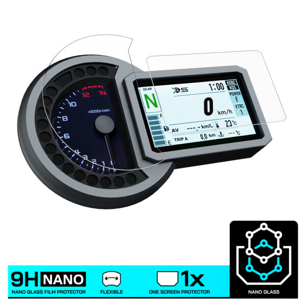 Speedo Angels NANO GLASS Dashboard Screen Protector for KAWASAKI H2 SX (2018-) - Image 3