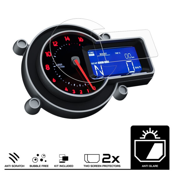 Speedo Angels Dashboard Screen Protector For KAWASAKI H2/ H2R / H2 SX (2015-) 2 x Anti Glare - Image 3