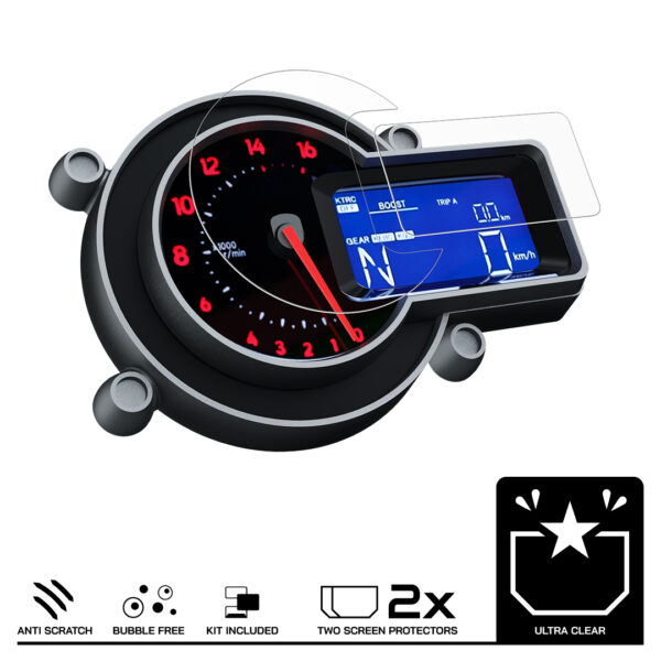 Speedo Angels Dashboard Screen Protector For KAWASAKI H2/ H2R / H2 SX (2015-) 2 x Ultra Clear - Image 3