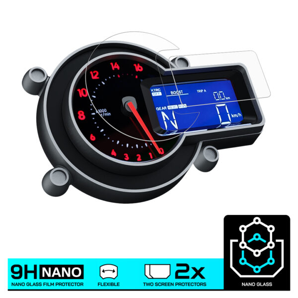 Speedo Angels NANO GLASS Dashboard Screen Protector for KAWASAKI H2/ H2R / H2 SX (2015-) x 2 - Image 3