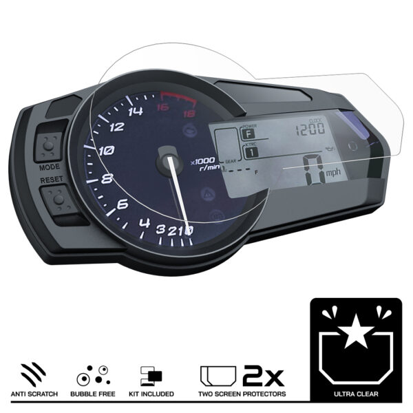 Speedo Angels Dashboard Screen Protector For KAWASAKI Z1000SX (2011-) 2 x Ultra Clear - Image 3