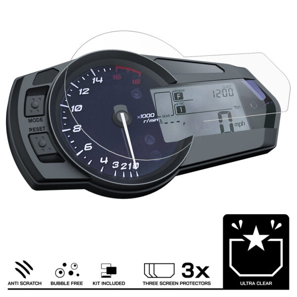 Speedo Angels Dashboard Screen Protector For KAWASAKI Z1000SX (2011-) 3 x Ultra Clear - Image 3