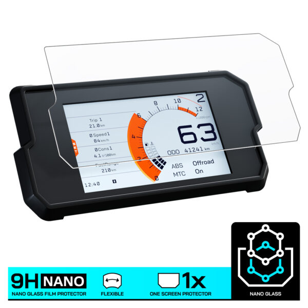 Speedo Angels NANO GLASS Dashboard Screen Protector for KTM 125 390 DUKE (2017-) - Image 3