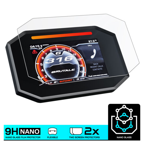 Speedo Angels NANO GLASS Dashboard Screen Protector for MV AGUSTA BRUTALE 800 (2021-) x 2 - Image 3