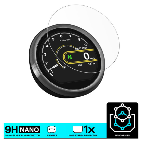 Speedo Angels NANO GLASS Dashboard Screen Protector for ROYAL ENFIELD HIMALAYAN 450 (2024-) - Image 3