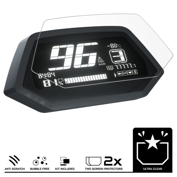 Speedo Angels Dashboard Screen Protector For SUPER SOCO CUX (2020-) 2 x Ultra Clear - Image 3