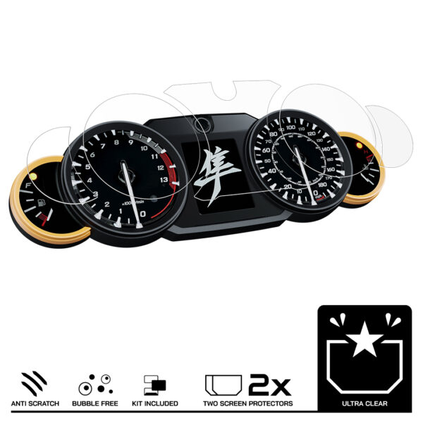 Speedo Angels Dashboard Screen Protector For SUZUKI HAYABUSA (2021-) 2 x Ultra Clear - Image 3