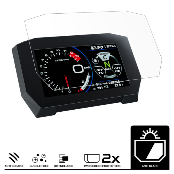 Speedo Angels Dashboard Screen Protector For KAWASAKI H2 SX (SE) (2022-) 2 x Anti Glare - Image 3