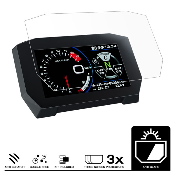 Speedo Angels Dashboard Screen Protector For KAWASAKI H2 SX (SE) (2022-) 3 x Anti Glare - Image 3