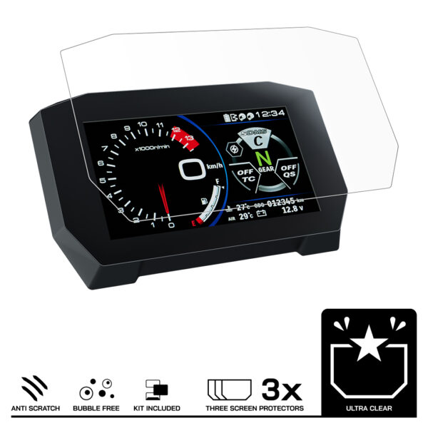 Speedo Angels Dashboard Screen Protector For KAWASAKI H2 SX (SE) (2022-) 3 x Ultra Clear - Image 3