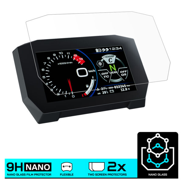 Speedo Angels NANO GLASS Dashboard Screen Protector for KAWASAKI H2 SX (SE) (2022-) x 2 - Image 3