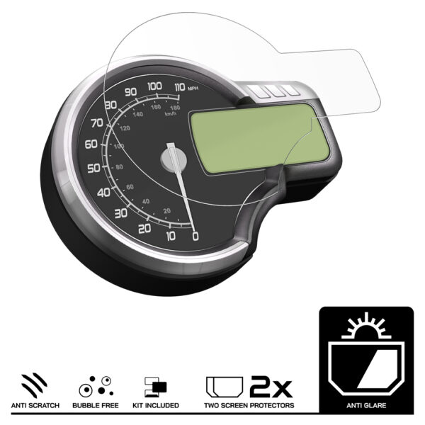 Speedo Angels Dashboard Screen Protector For TRIUMPH SCRAMBLER 400 X (2024-) 2 x Anti Glare - Image 3