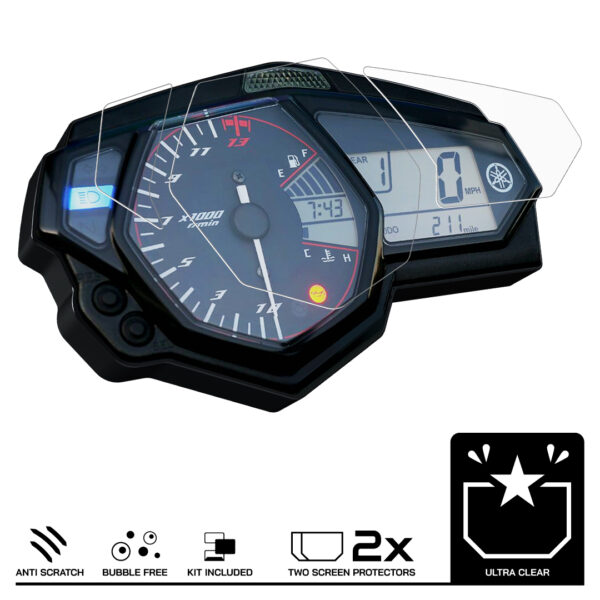 Speedo Angels Dashboard Screen Protector For YAMAHA MT-03 (2015-) 2 x Ultra Clear - Image 3