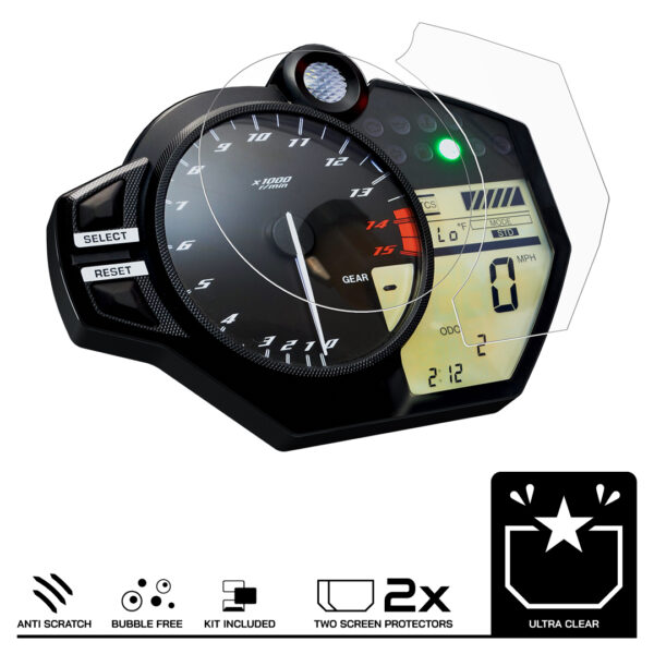 Speedo Angels Dashboard Screen Protector For YAMAHA R1 (2009-2014) 2 x Ultra Clear - Image 3