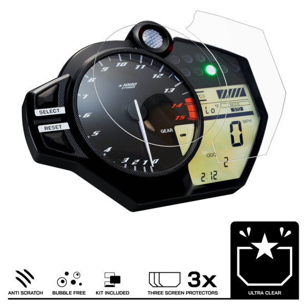 Speedo Angels Dashboard Screen Protector For YAMAHA R1 (2009-2014) 3 x Ultra Clear - Image 3