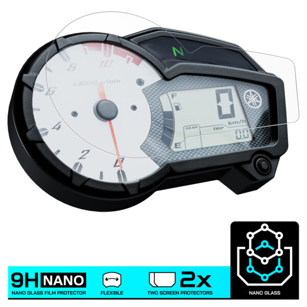 Speedo Angels NANO GLASS Dashboard Screen Protector for YAMAHA YS-125 (2017-) x 2 - Image 3