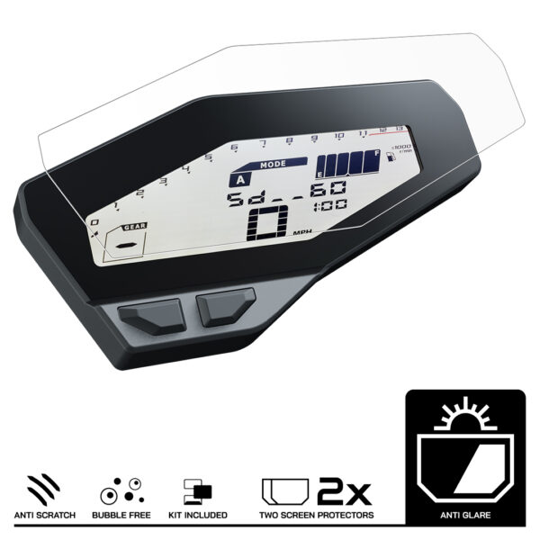 Speedo Angels Dashboard Screen Protector For YAMAHA MT-09 / FZ-09 (SP) (2014-2020) 2 x Anti Glare - Image 3