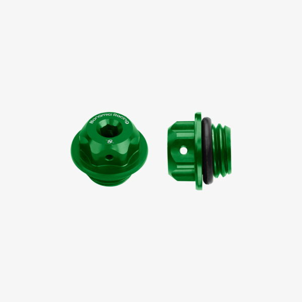 Bonamici Racing Aluminum oil cap for Honda - Ducati848/1098/1198 M19,5x2,5 - GREEN