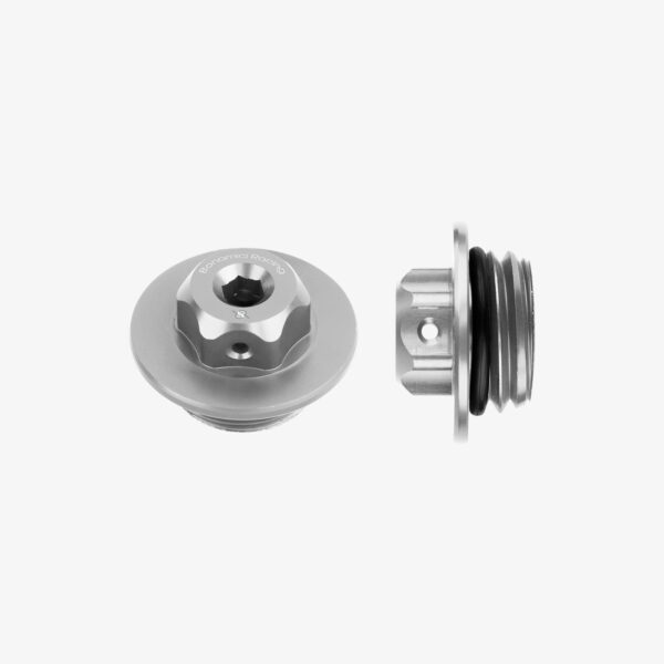 Bonamici Racing Aluminum oil cap for Yamaha M27x3 - SILVER