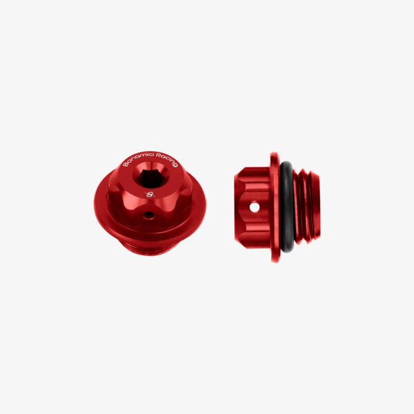 Bonamici Racing Aluminum oil cap M20x2,5 - RED