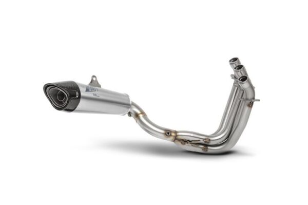 Zard Homologated Exhaust For Triumph Trident 660 (2021 - Onwards) - Stainless Steel With Titanium Sleeve, Satin