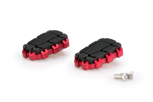 Puig FOOTPEGS HI-TECH ENDURO 2.0. RIG/LEFT C/RED