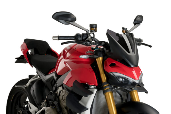 Puig New Generation Sport Screen For Ducati Streetfighter V4/S 2020 - Onwards (Dark Smoke) - Image 3