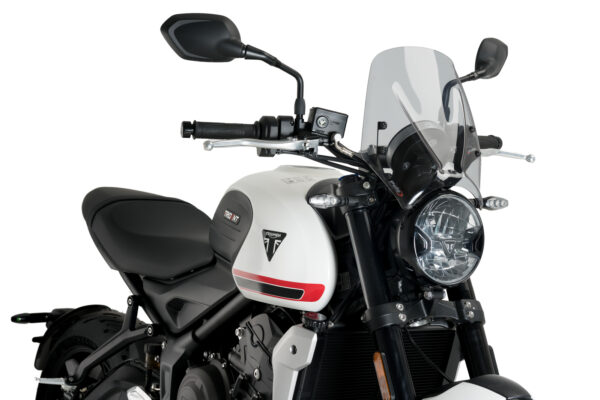 Puig New Generation Sport Screen Compatible with Triumph Trident 660 2021 - Onwards (Light Smoke) - Image 3