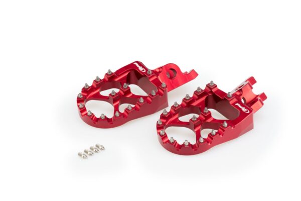 Puig FOOTPEGS HI-TECH OFF-ROAD HONDA C/RED