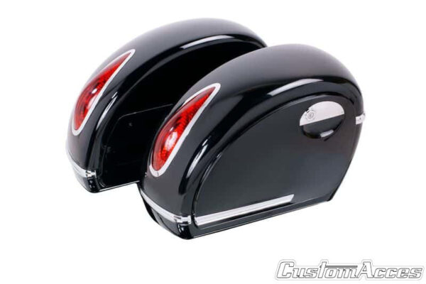 Custom Acces RIGID SADDLEBAG RIGHT SIDE C/LIGHT 33L. C/BLACK