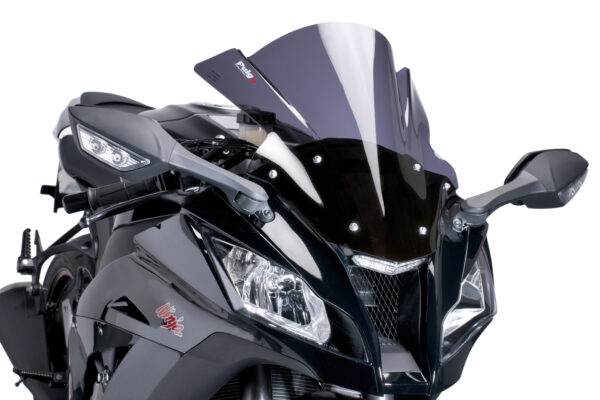 Puig Z-Racing Screen Compatible WIth Kawasaki ZX-10R 2011 - 2015 (Dark Smoke) - Image 3