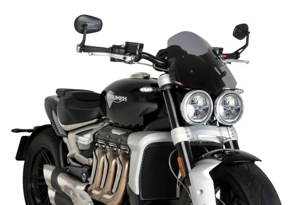 Puig New Generation Touring Screen For Triumph Rocket 3 R (2020 - Onwards) - Dark Smoke - Image 3