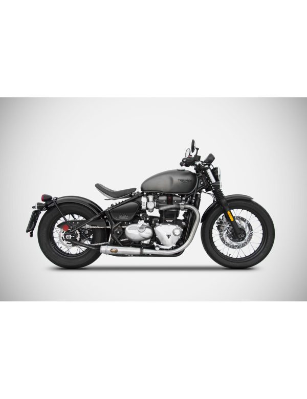 Zard Homologated Slip-On Exhaust For Triumph Bobber/ Speedmaster (2021 - Onwards) - Black - Image 3