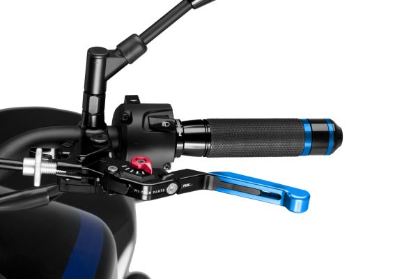 Puig Clutch Lever 3.0 (Foldable, Extendable, Blue Extendable, Black Lever, Red Adjuster)