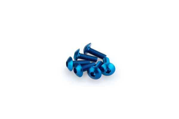 Puig KIT SCREWS DOMED M5X15MM. C/BLUE